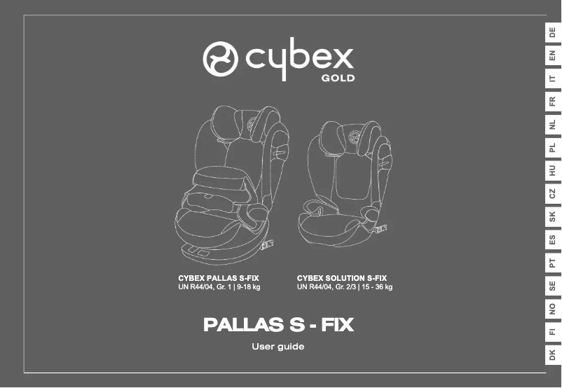 Page 1 de la notice Manuel utilisateur Cybex Pallas S-Fix