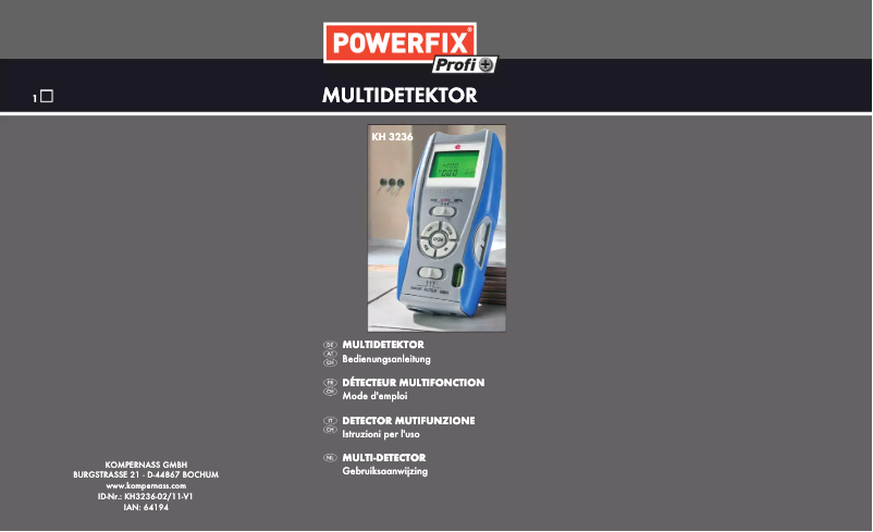 Page n°1 - Manuel utilisateur Powerfix KH 3236