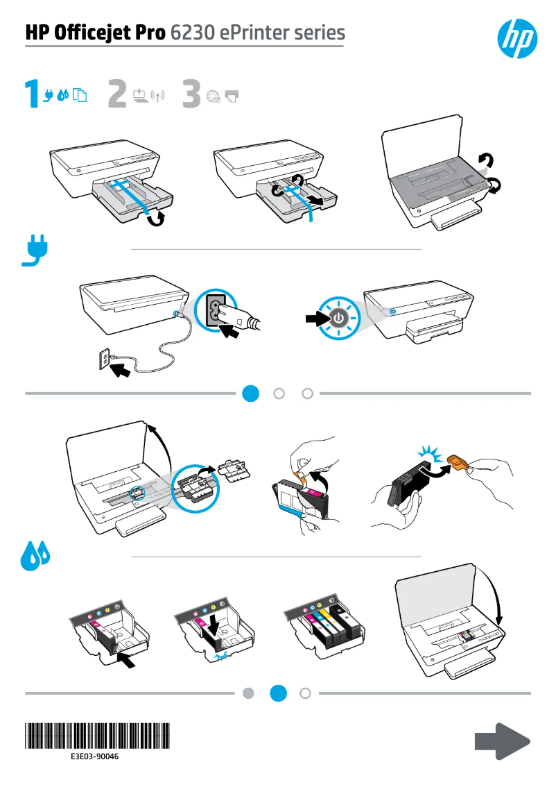 Page n°1 - Guide d'installation HP Officejet Pro 6230