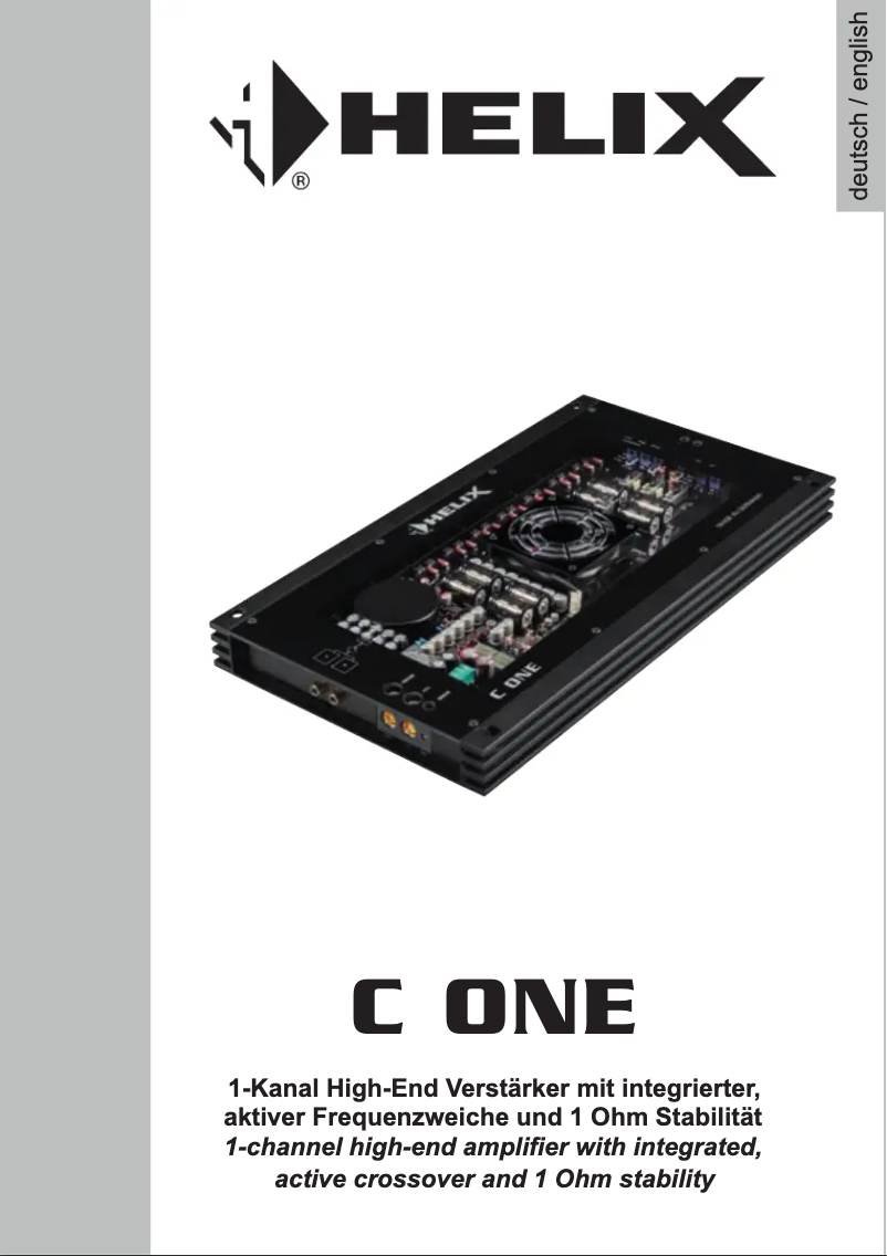 Page 1 de la notice Manuel utilisateur Helix C ONE