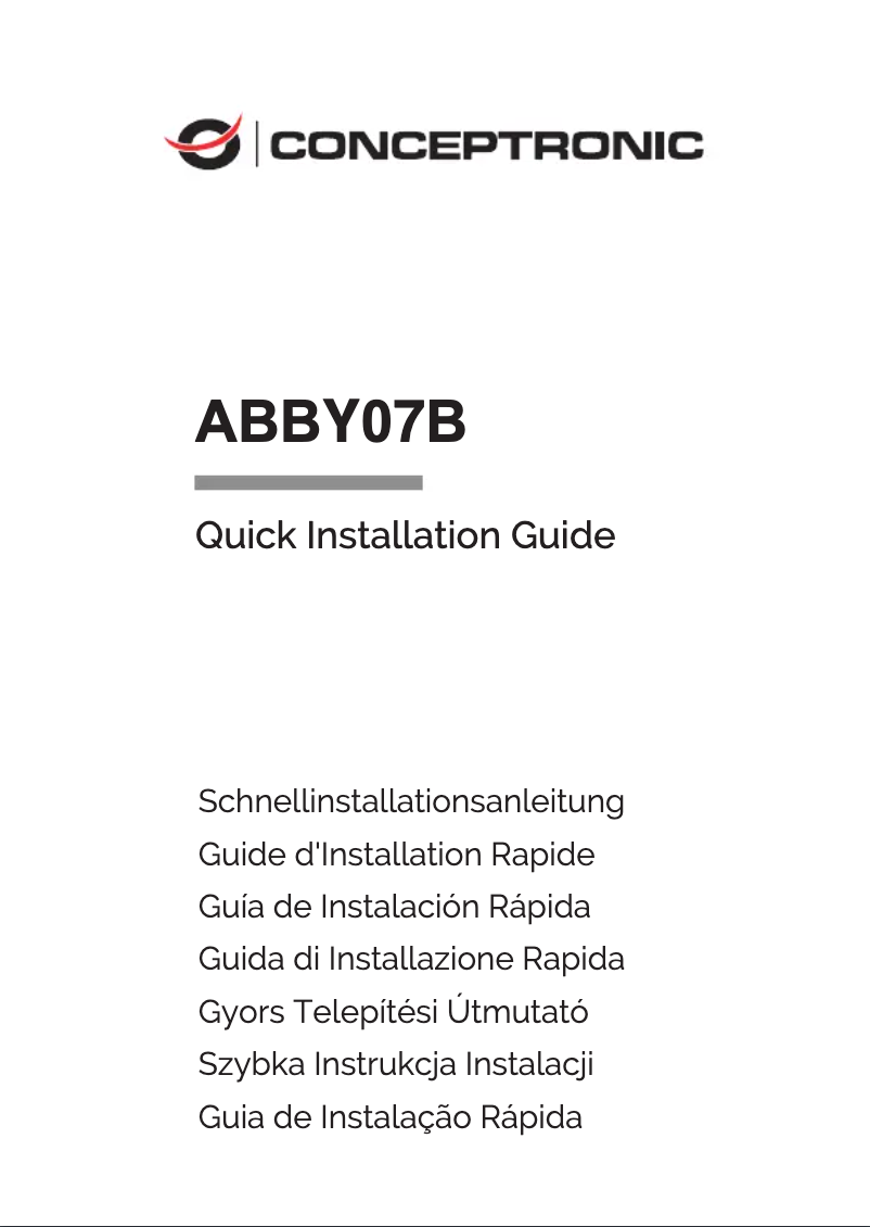 Page n°1 - Manuel utilisateur Conceptronic ABBY07B