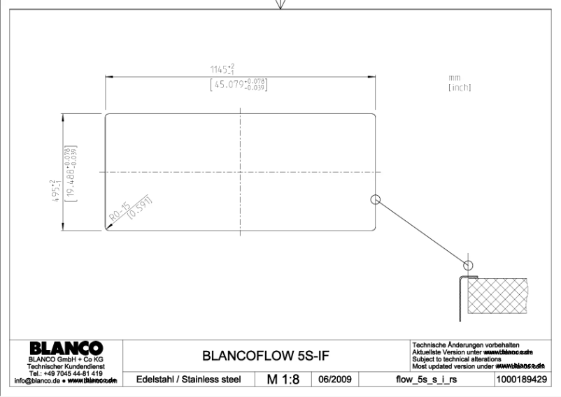 Page 1 de la notice Manuel utilisateur BLANCO FLOW 5 S-IF