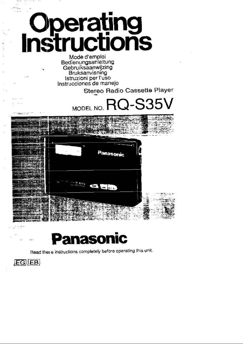 Page n°1 - Manuel utilisateur Panasonic RQ-S35V