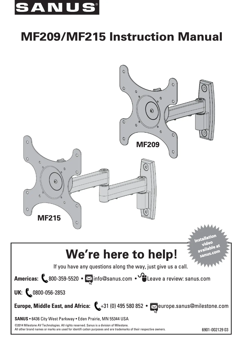 Image de la première page du manuel de l'appareil MF209