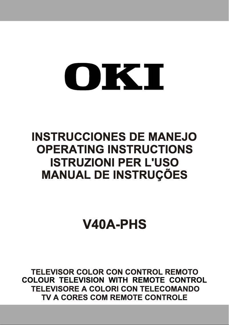 Page 1 de la notice Manuel utilisateur OKI V4A-PHS LCD