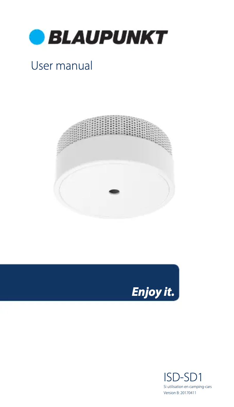 Page 1 de la notice Manuel utilisateur Blaupunkt ISD-SD1