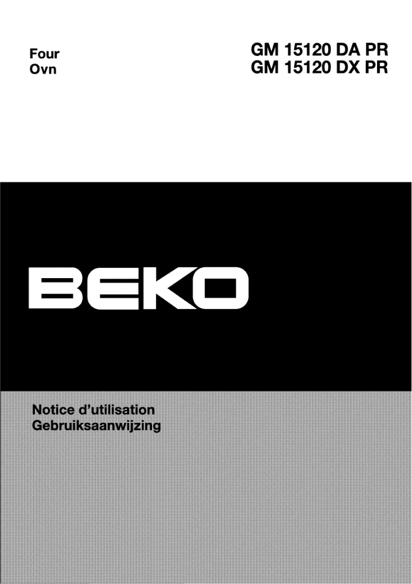Page n°1 - Manuel utilisateur Beko GM 15120DA