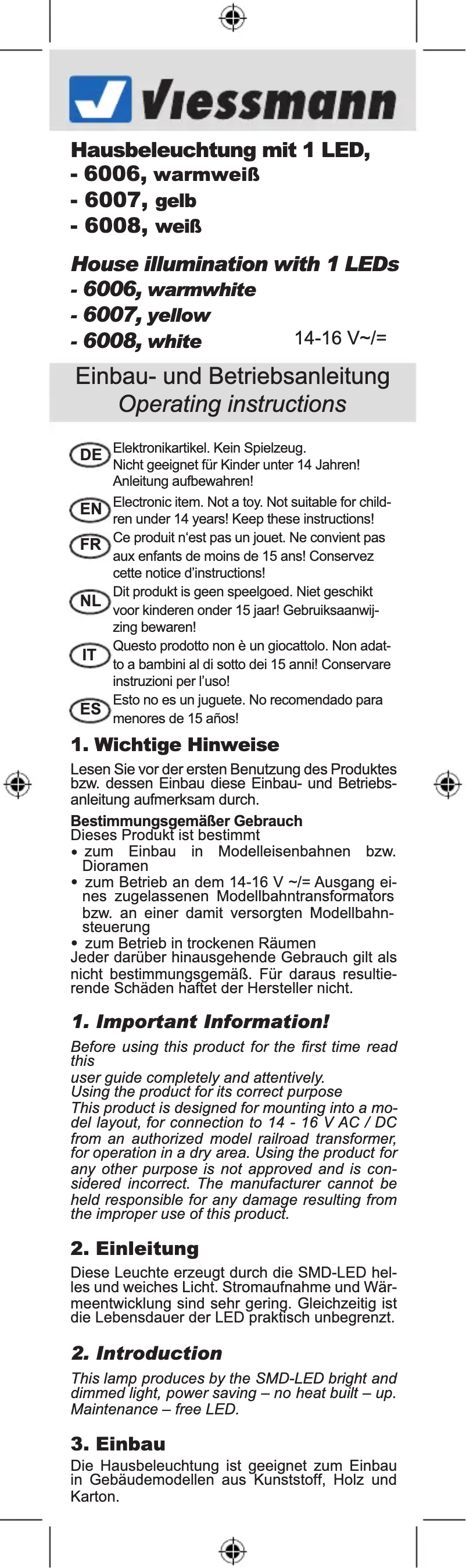 Page 1 de la notice Manuel utilisateur Viessmann 6006