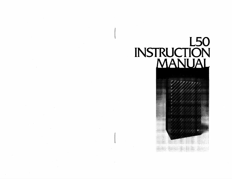 Page 1 de la notice Manuel utilisateur JBL L50