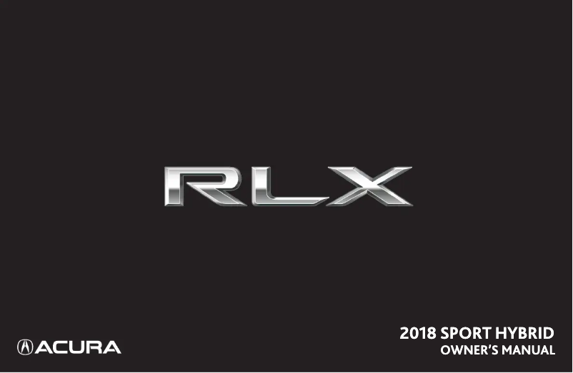 Image de la première page du manuel de l'appareil RLX Sport Hybrid (2018)