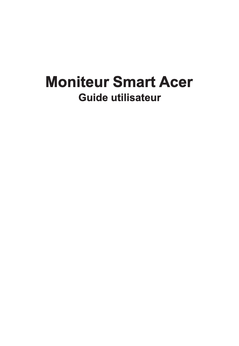 Page 1 de la notice Manuel utilisateur Acer CS242Y