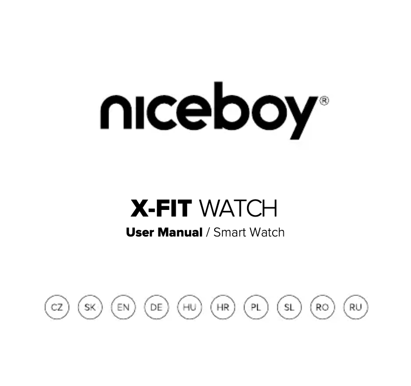 Image de la première page du manuel de l'appareil X-FIT WATCH