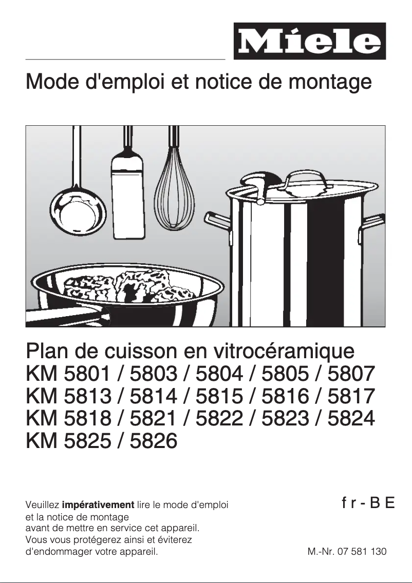 Image de la première page du manuel de l'appareil KM 5814