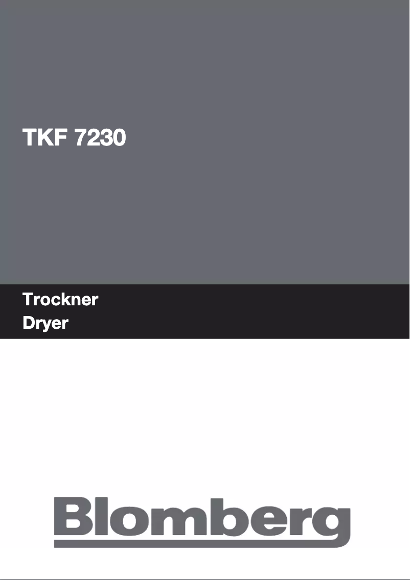 Image de la première page du manuel de l'appareil TKF 7230