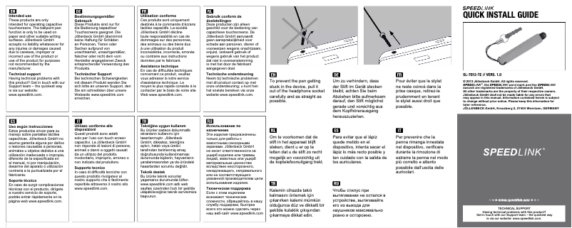 Page n°1 - Manuel utilisateur Speed-Link Letra