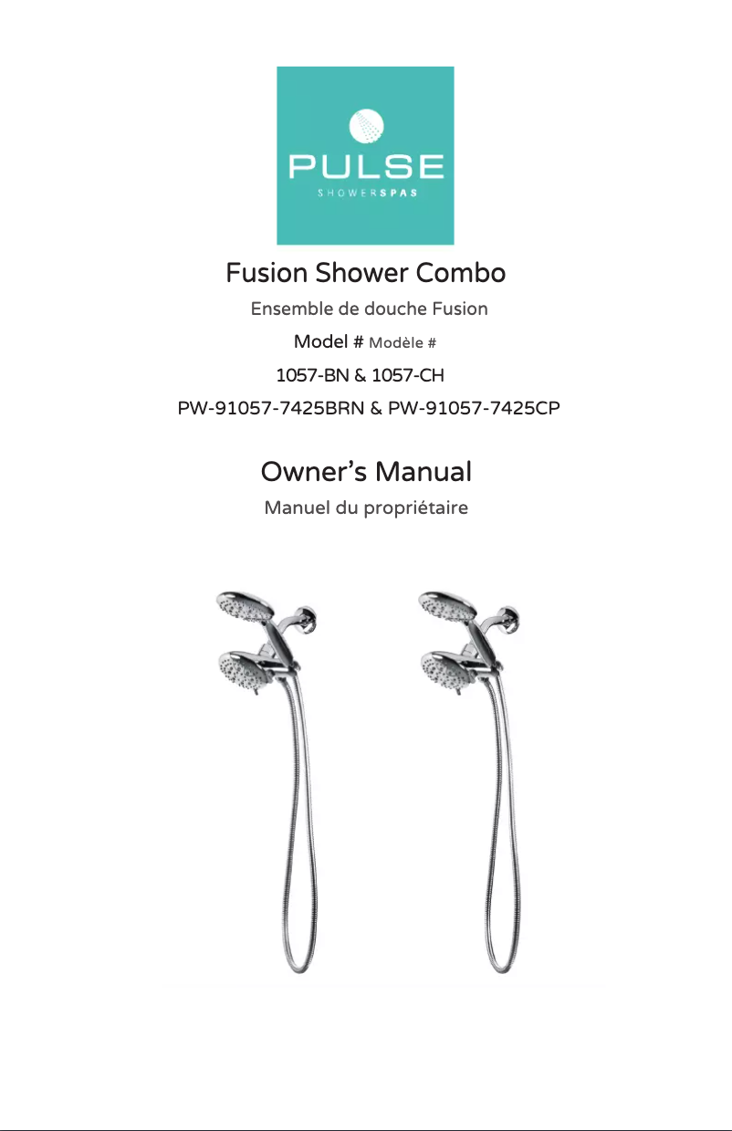 Page 1 de la notice Manuel utilisateur Pulse ShowerSpas Fusion 1057-CH
