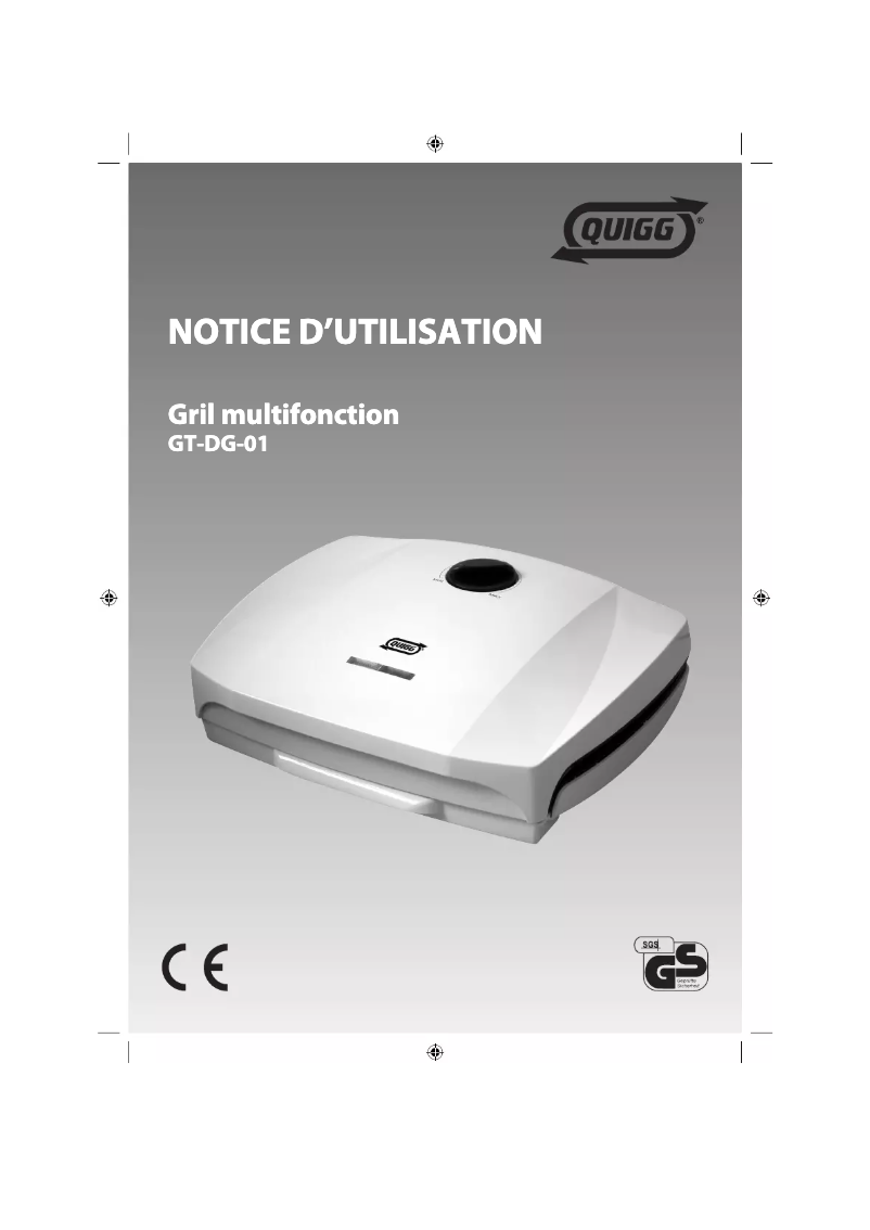 Image de la première page du manuel de l'appareil GT-DG-01