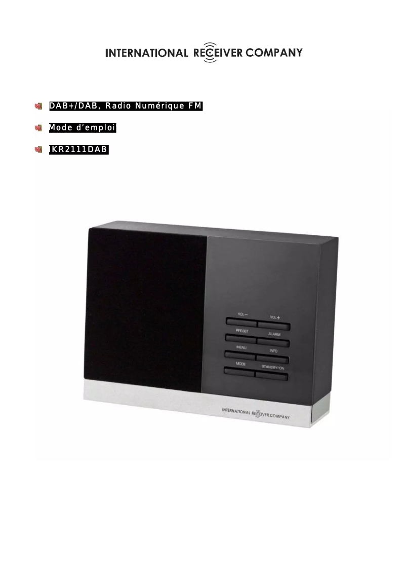 Página 1 del manual Manual de usuario IRC IKR2111