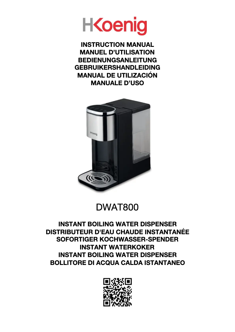 Imagen de la primera página del manual del dispositivo DWAT800