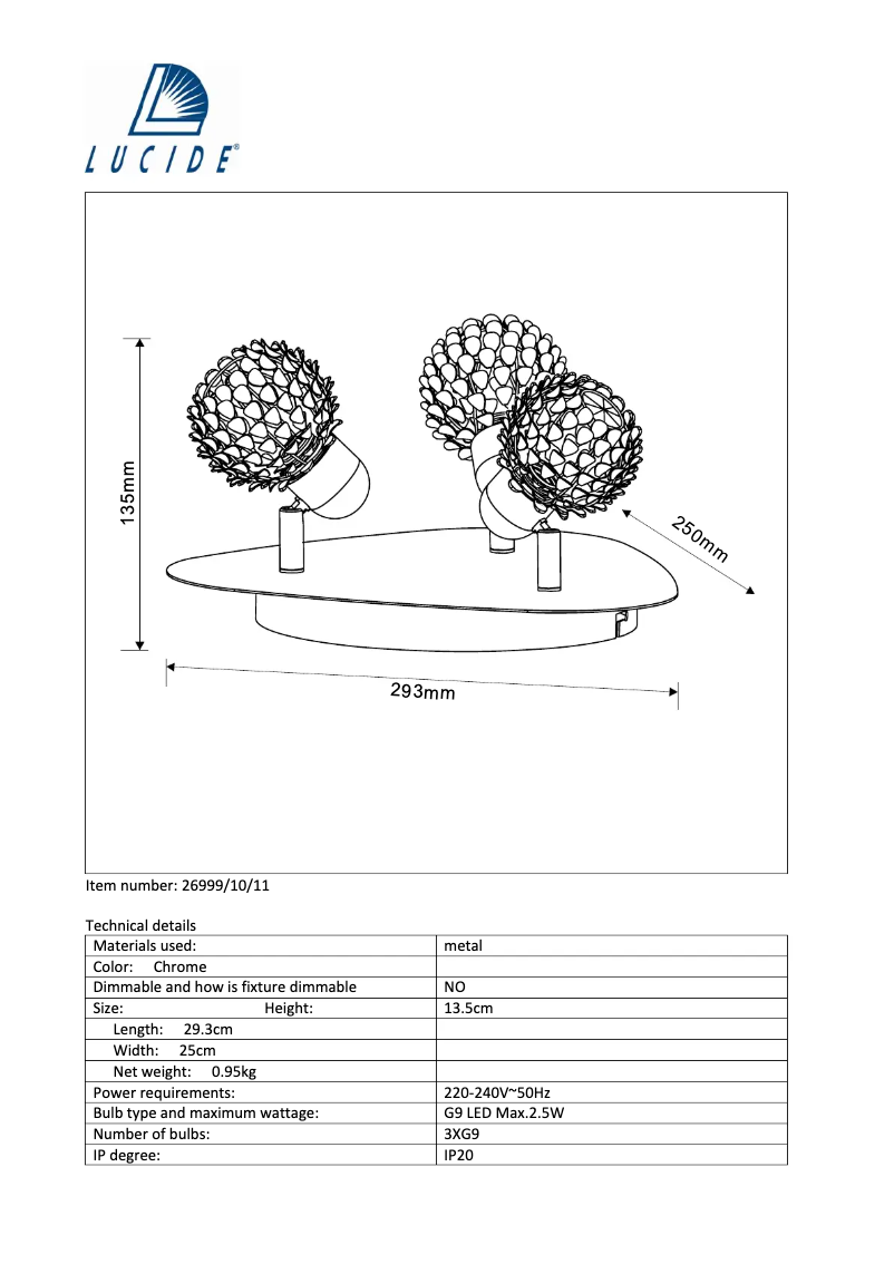 Image de la première page du manuel de l'appareil Kyra 26999/10/11