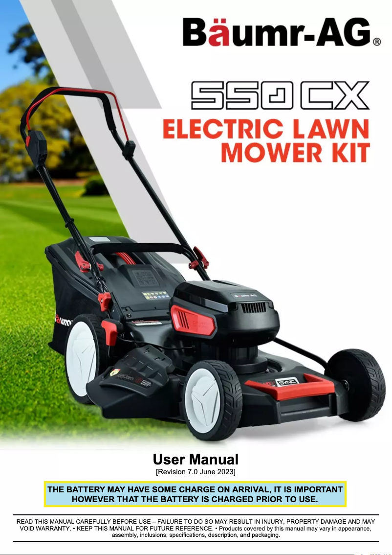 Página 1 del manual Manual de usuario Baumr-AG 550CX