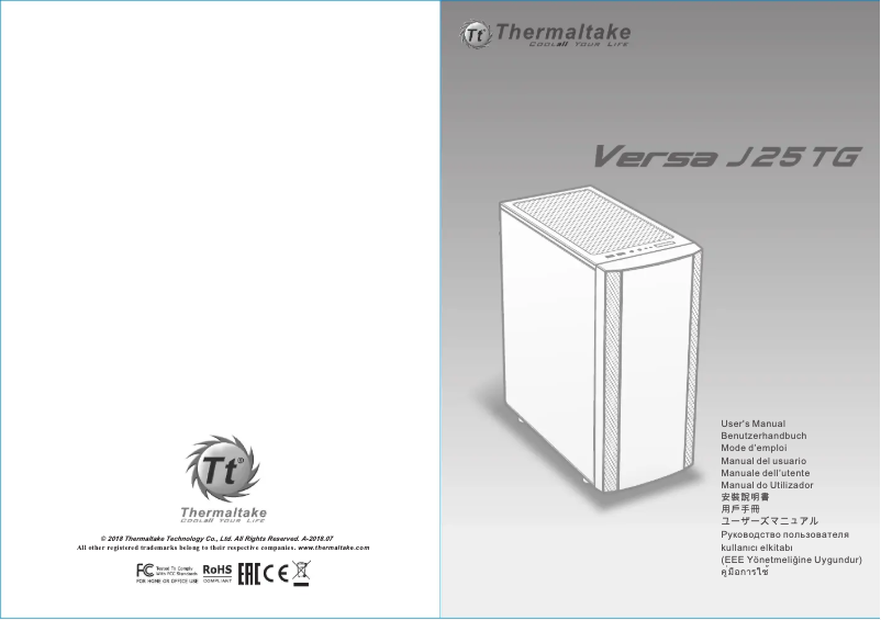 Page n°1 - Manuel utilisateur Thermaltake Versa J25 TG RGB