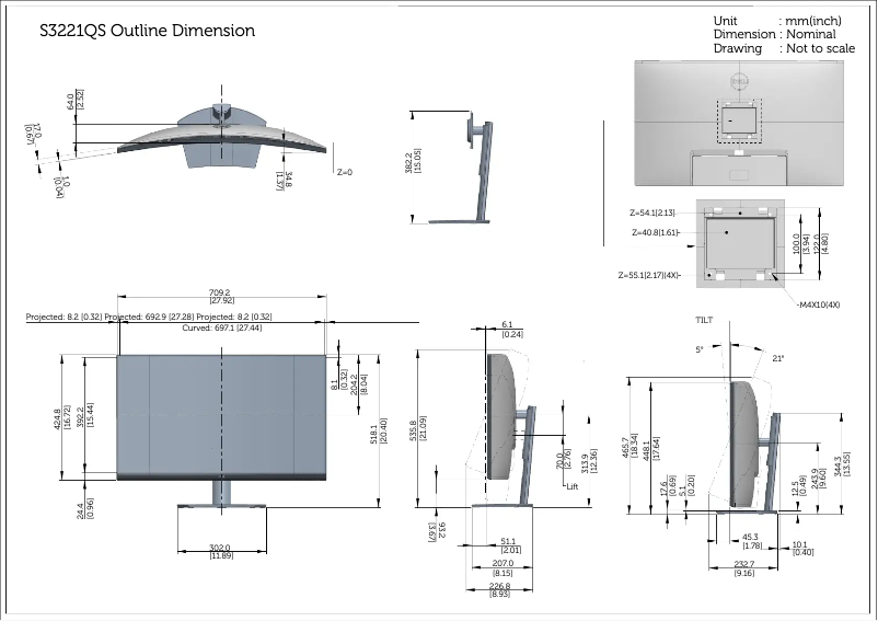 Page 1 de la notice Manuel utilisateur Dell S3221QS