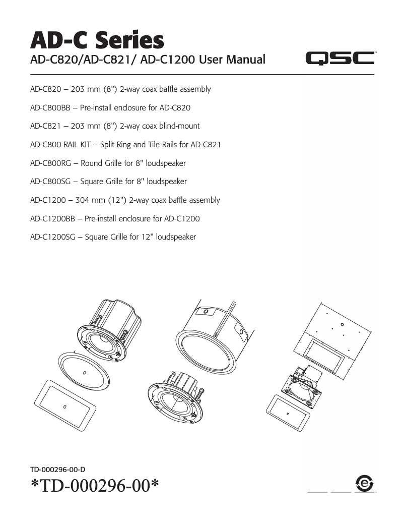 Image de la première page du manuel de l'appareil AcousticDesign AD-C1200