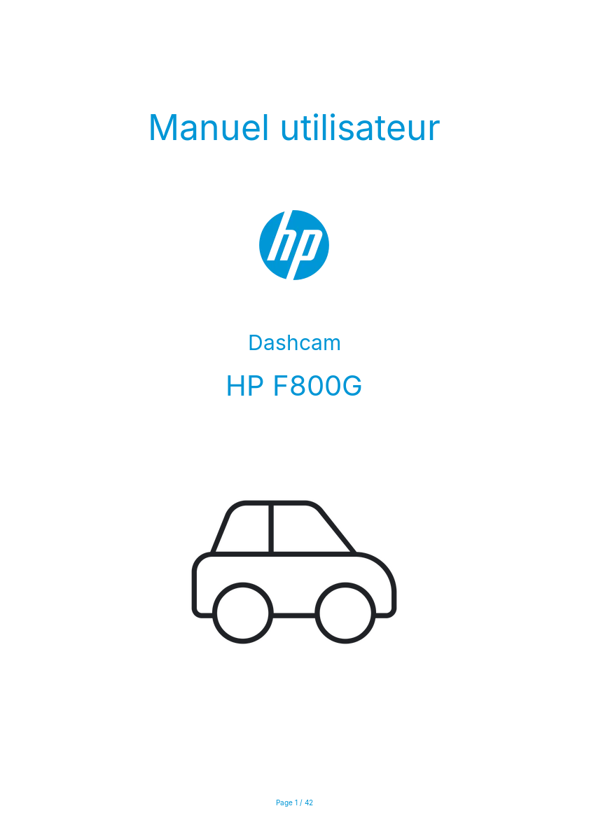 Image de la première page du manuel de l'appareil F800G