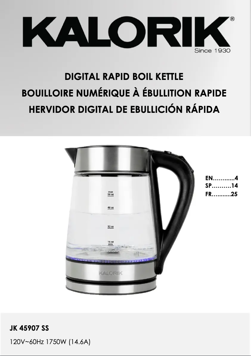 Página 1 del manual Manual de usuario Kalorik JK 45907 SS