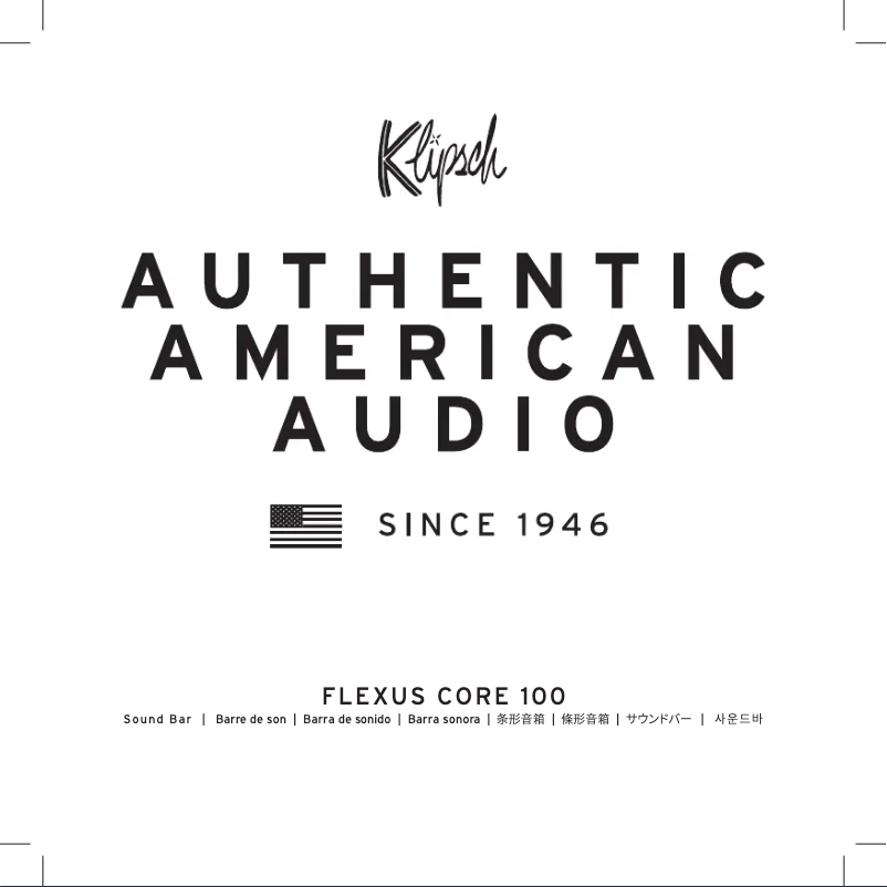 Page n°1 - Manuel utilisateur Klipsch Flexus Core 100