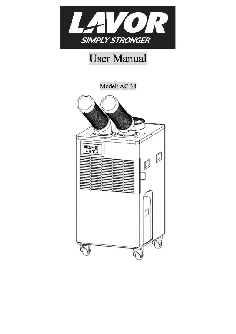 Page 1 de la notice Manuel utilisateur Lavorwash AC38