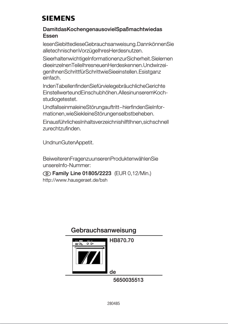 Page n°1 - Manuel utilisateur Siemens HB870670