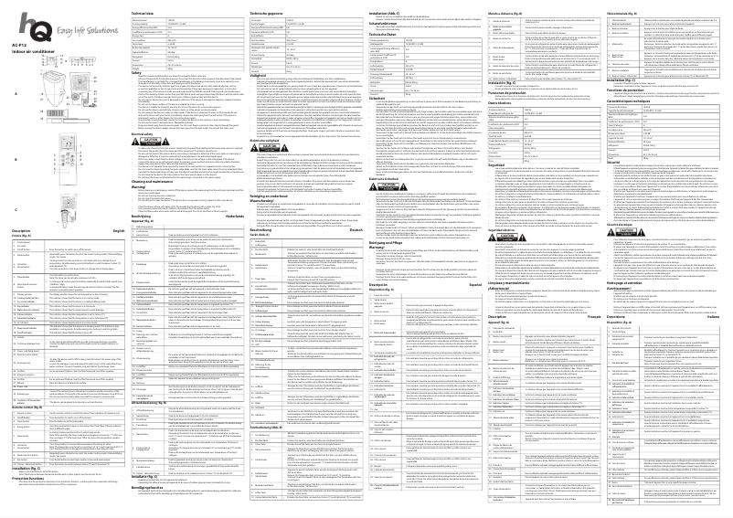 Page n°1 - Manuel utilisateur HQ AC-P12