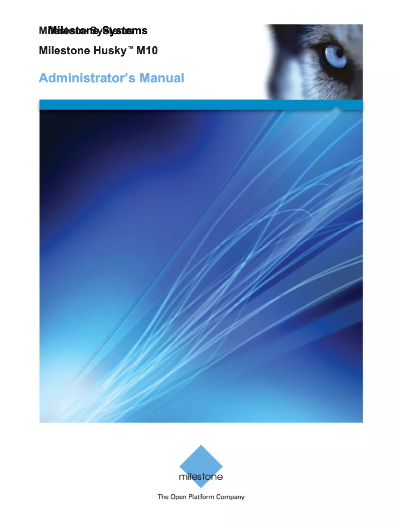 Page 1 de la notice Manuel utilisateur Milestone Systems Husky M10