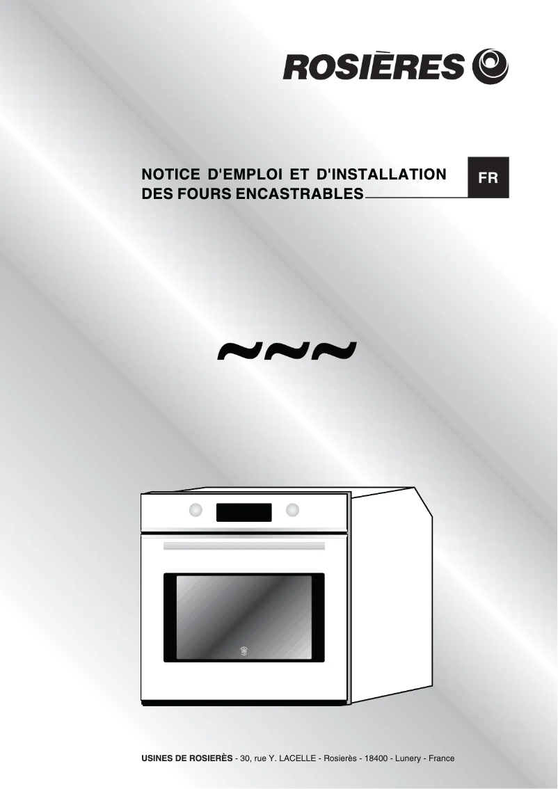 Page 1 de la notice Manuel utilisateur Rosieres RF 609 PN