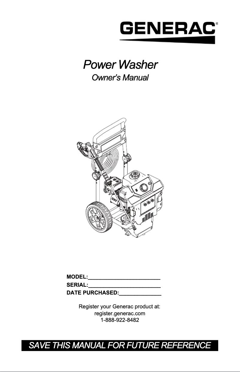 Page n°1 - Manuel utilisateur Generac G0066021