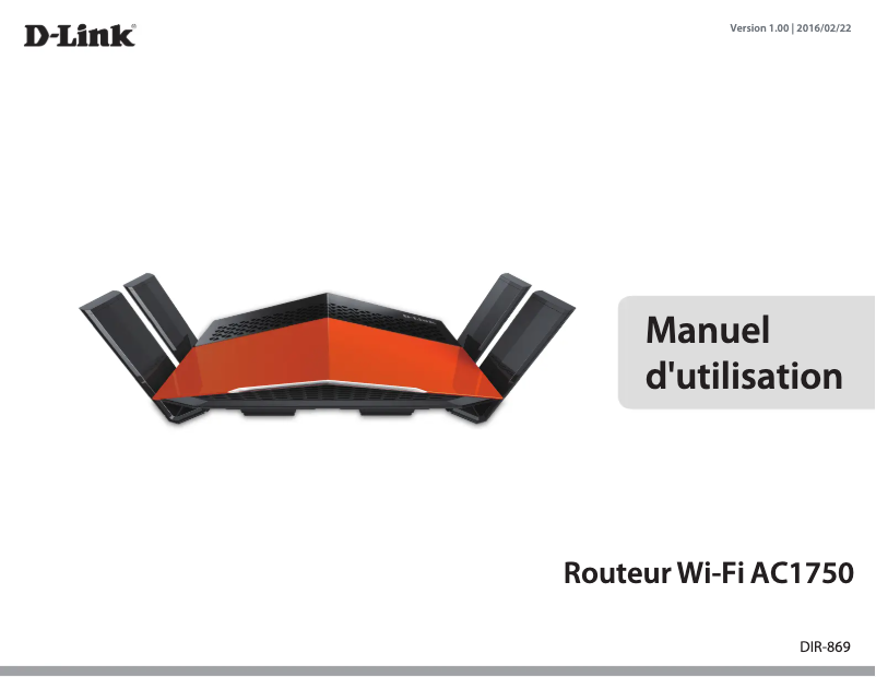 Page 1 de la notice Manuel utilisateur D-Link AC1750 EXO