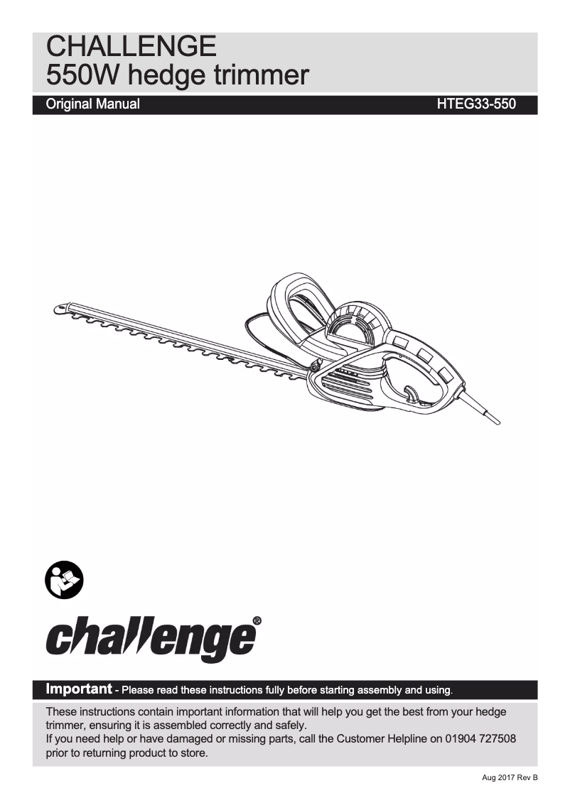 Page n°1 - Manuel utilisateur Challenge HTEG33C-550