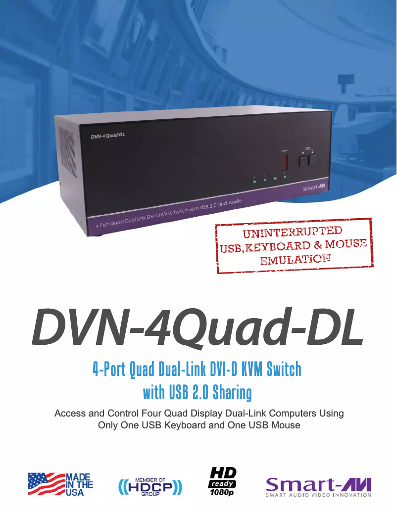 Image de la première page du manuel de l'appareil DVN-4 Quad-DL