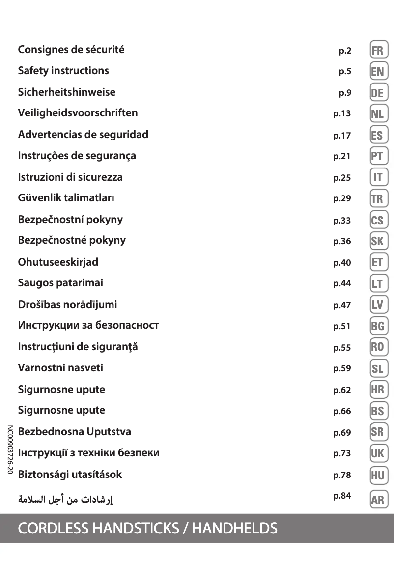 Page n°1 - Manuel utilisateur Rowenta Dual Force RH6751