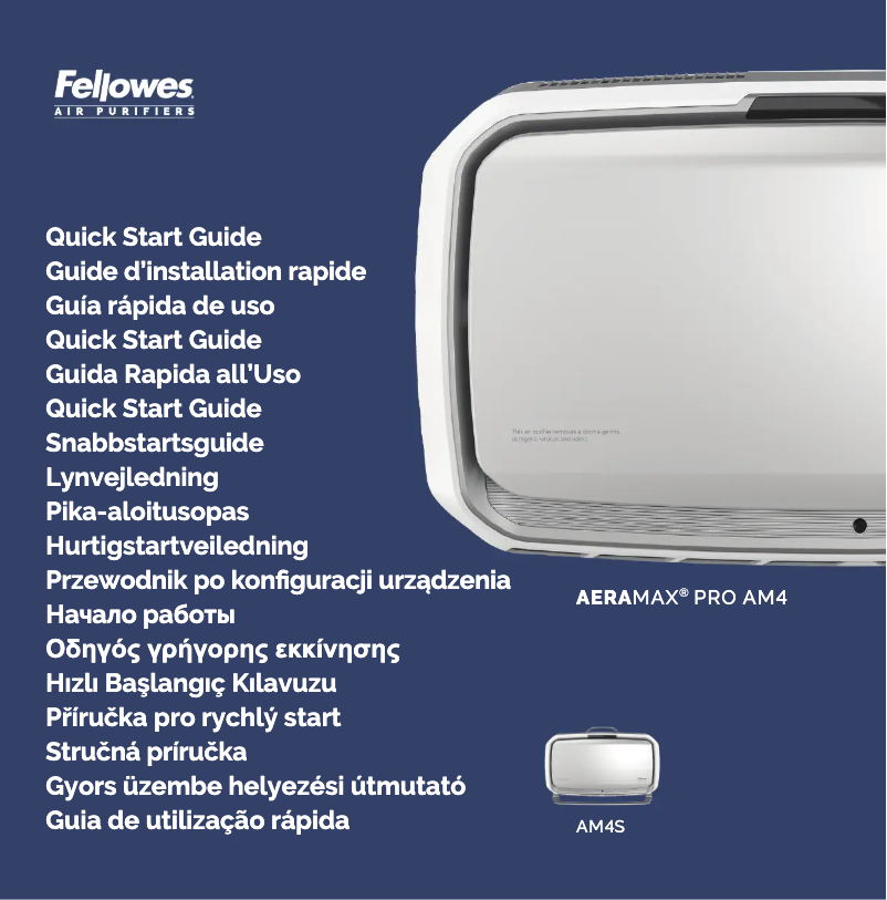 Page n°1 - Guide de démarrage rapide Fellowes AeraMax Pro AM 4S