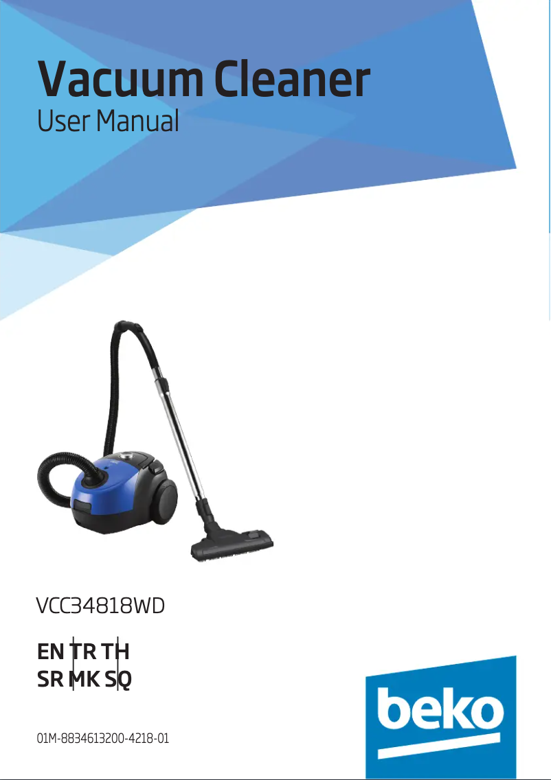 Página 1 del manual Manual de usuario Beko VCC 34818 WD