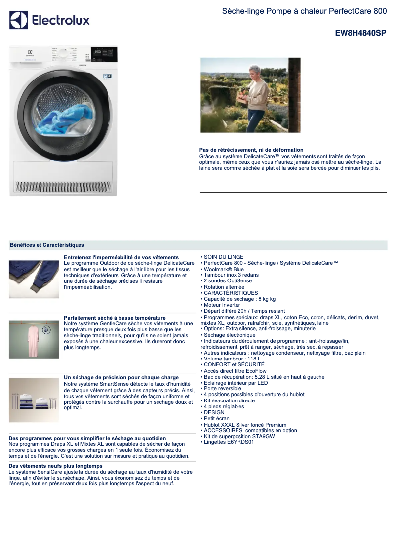 Image de la première page du manuel de l'appareil EW8H4840SP