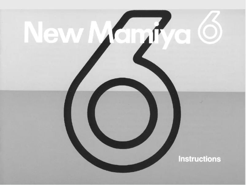 Page n°1 - Manuel utilisateur Mamiya 6