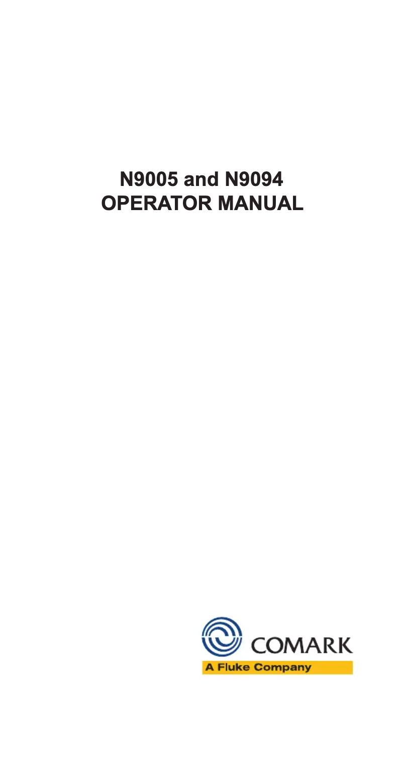 Page 1 of the manual User Manual Comark N9005