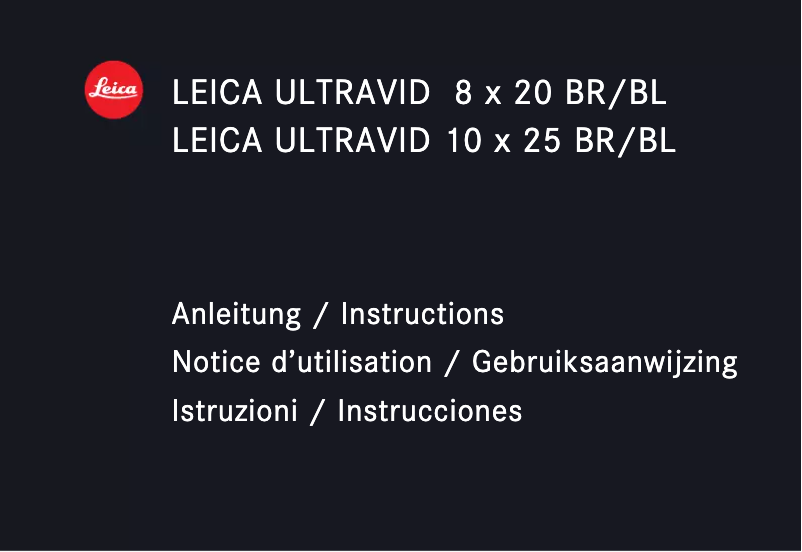 Page 1 de la notice Manuel utilisateur Leica Ultravid 25 BR
