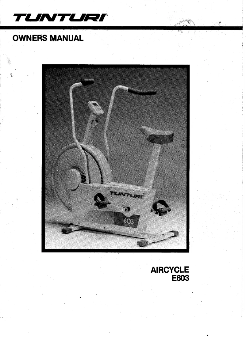 Page n°1 - Manuel utilisateur Tunturi E603