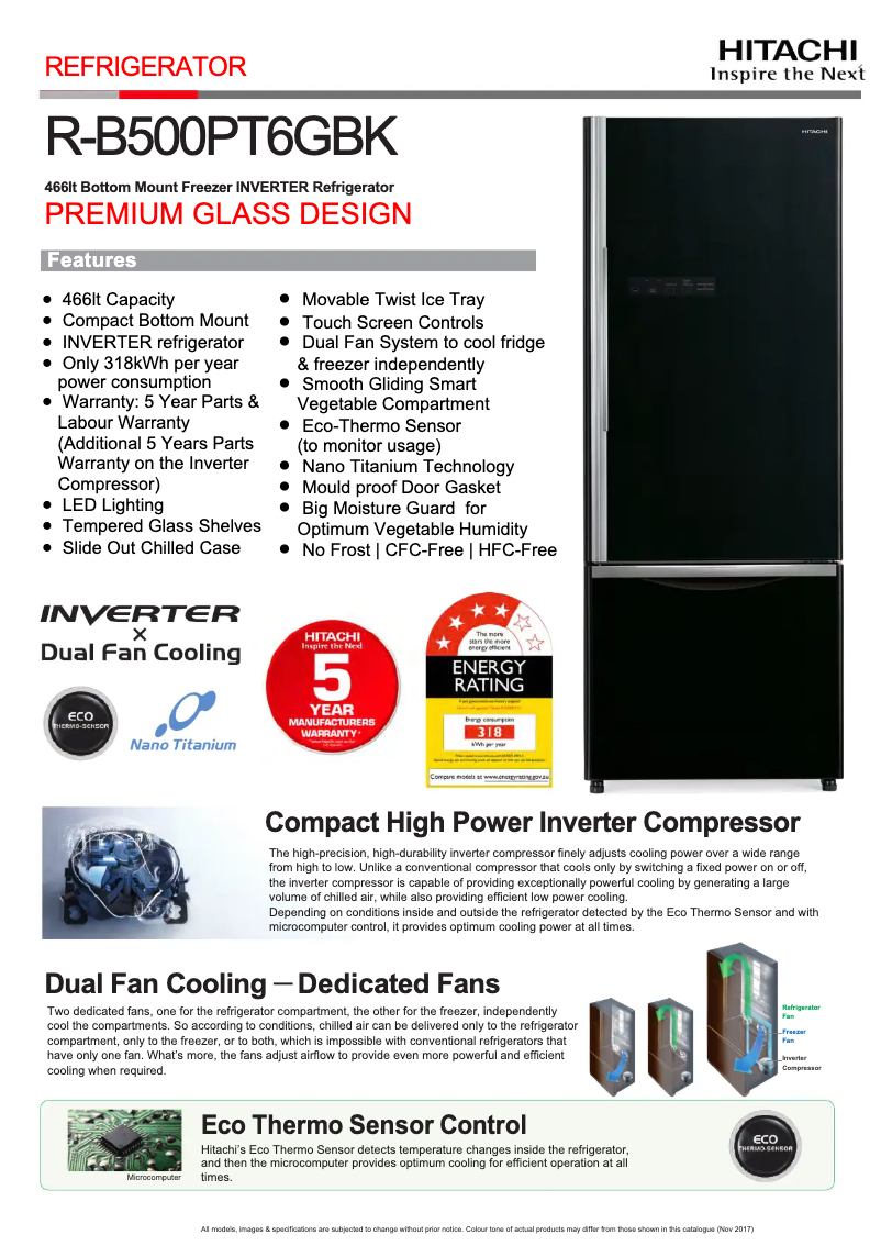 Imagen de la primera página del manual del dispositivo R-B500PT6