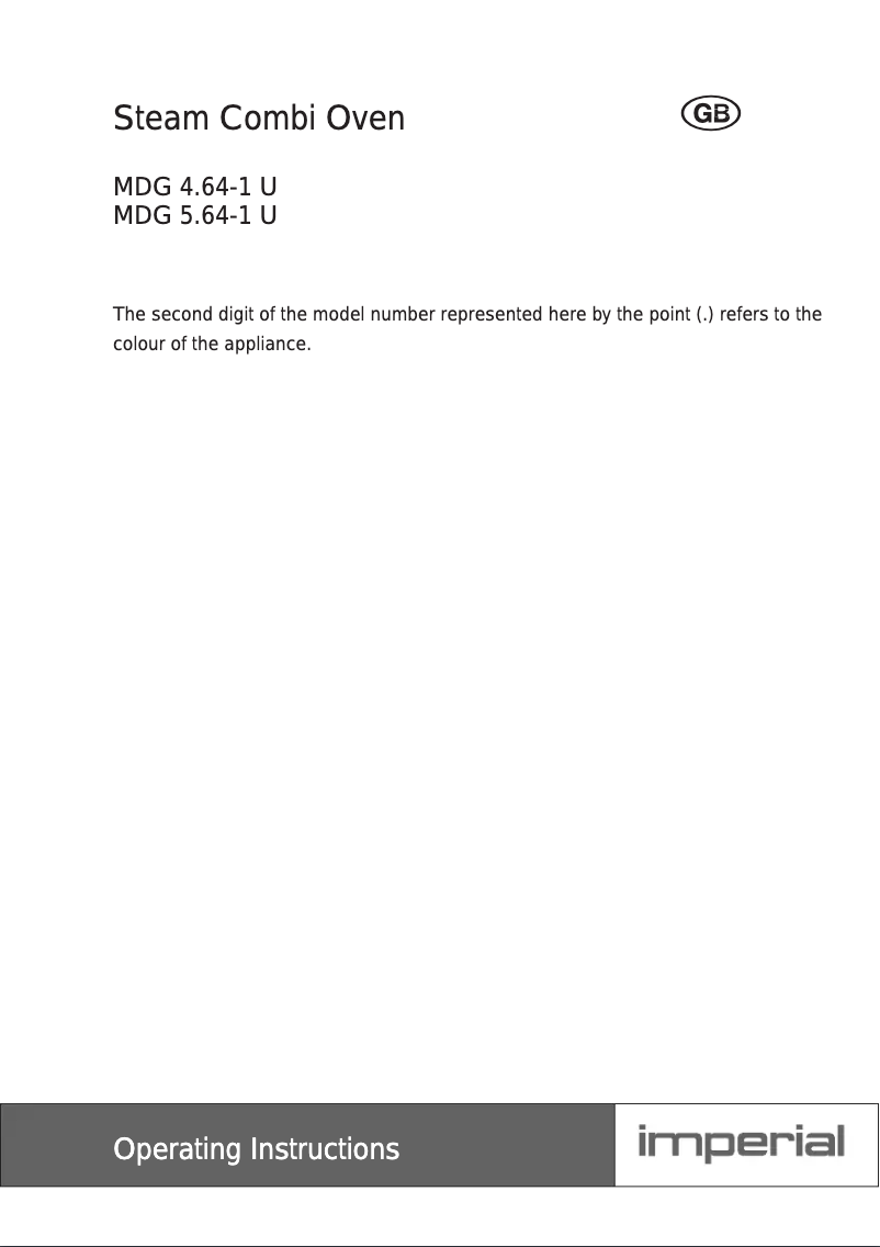 Image de la première page du manuel de l'appareil MDG 4.64-1 U